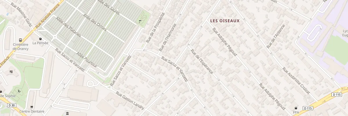 Plan du 95 Rue Sacco Vanzetti à Drancy