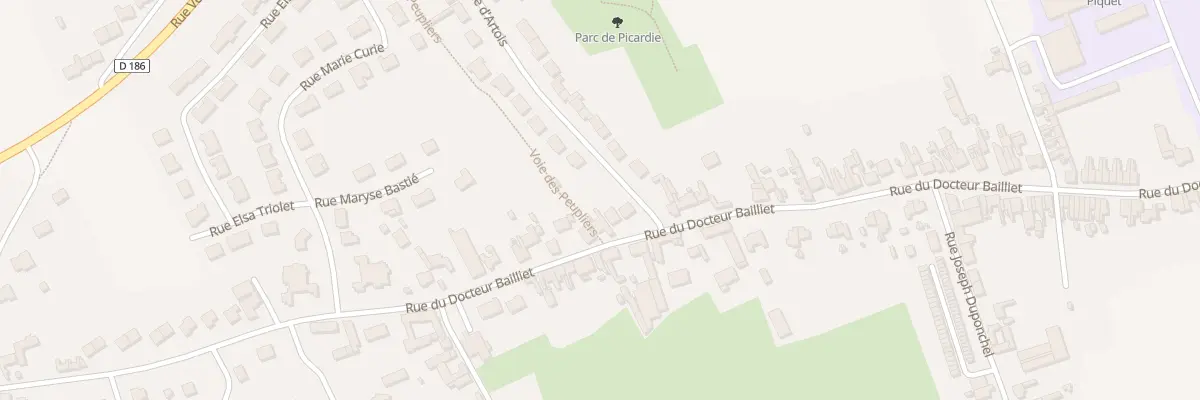 Plan du 529 Rue du Docteur Bailliet à Isbergues