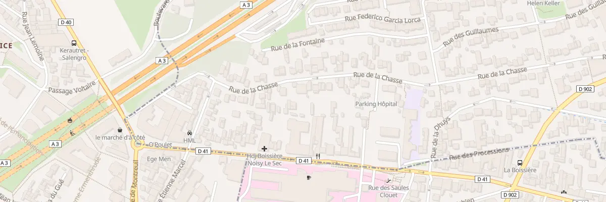 Plan du 42 Rue de la Chasse à Noisy-le-Sec