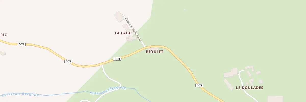 Plan du 5028 Bioulet à Faussergues