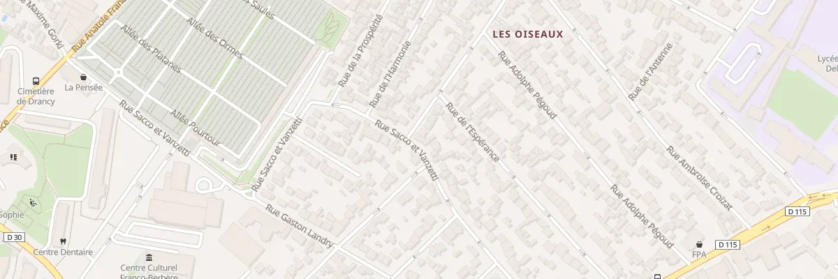 Plan du 97 Rue Sacco Vanzetti à Drancy