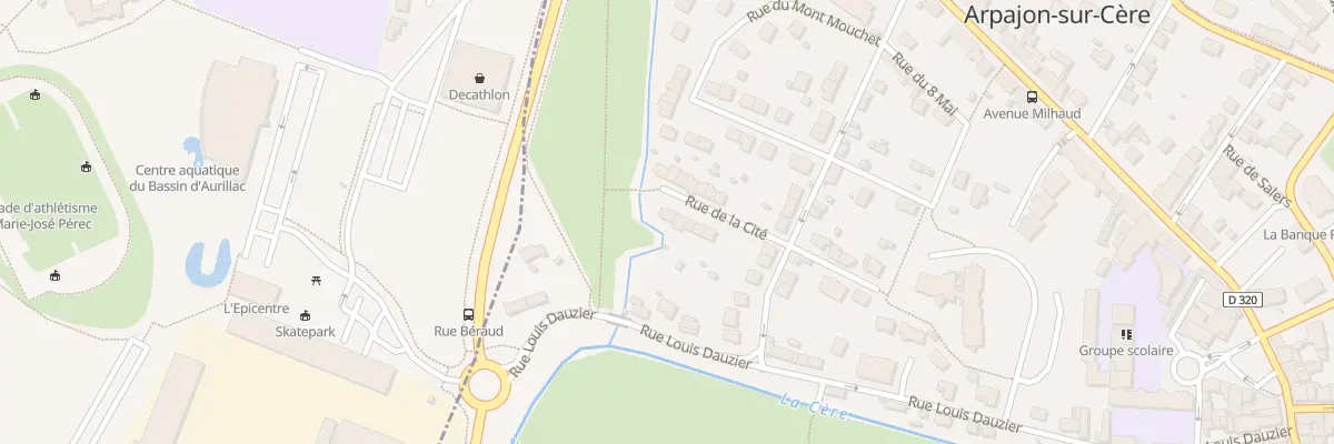 Plan du 10 Rue de la Cite à Arpajon-sur-Cère