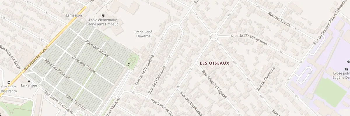 Plan du 30 Rue De L’Harmonie à Drancy