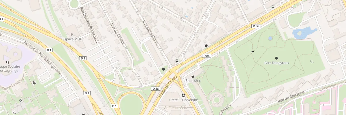 Plan du 2 Rue Saint-simon à Créteil
