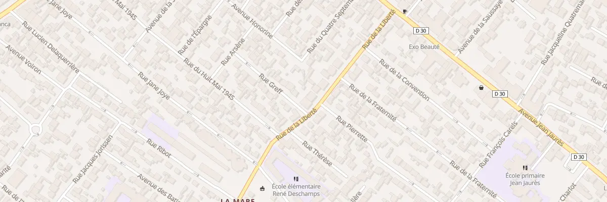 Plan du 28 Rue De La Liberte à Drancy