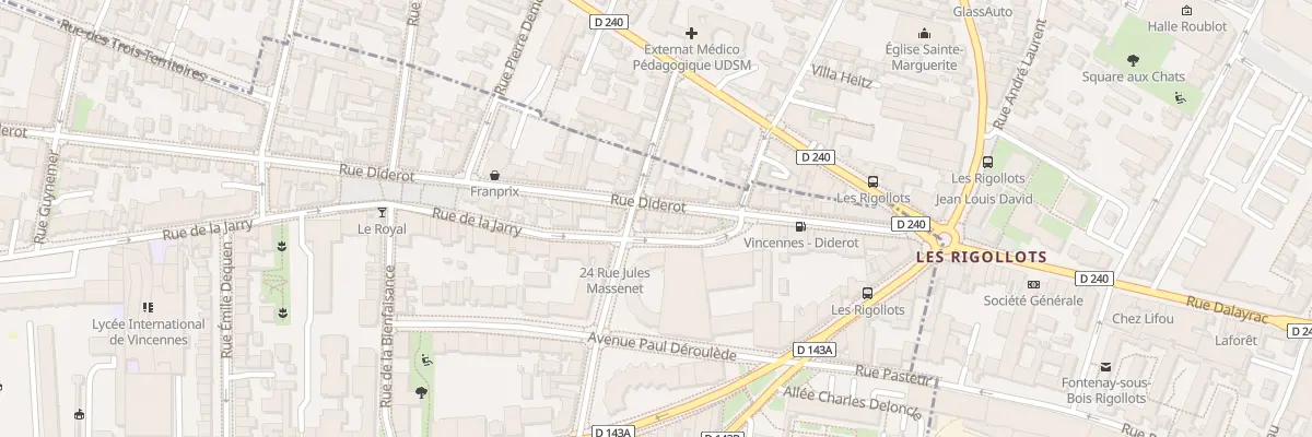 Plan du 194 Rue Diderot à Vincennes