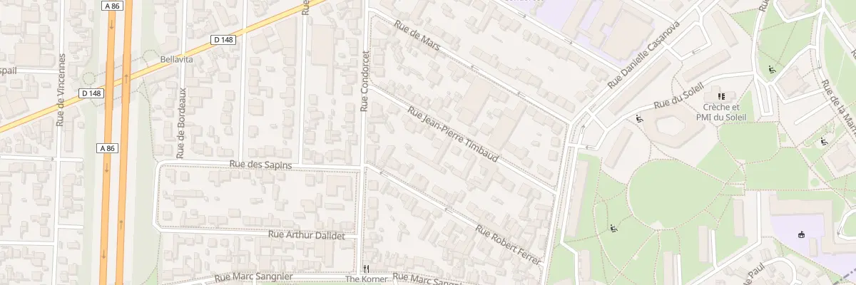 Plan du 12 Rue Jean-Pierre Timbaud à Maisons-Alfort