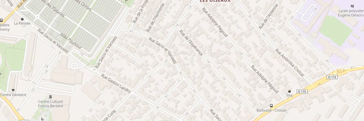 Plan du 109 Rue Sacco Vanzetti à Drancy