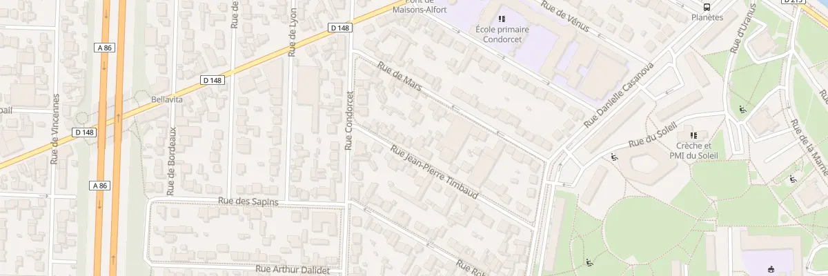 Plan du 11 Rue Jean-Pierre Timbaud à Maisons-Alfort
