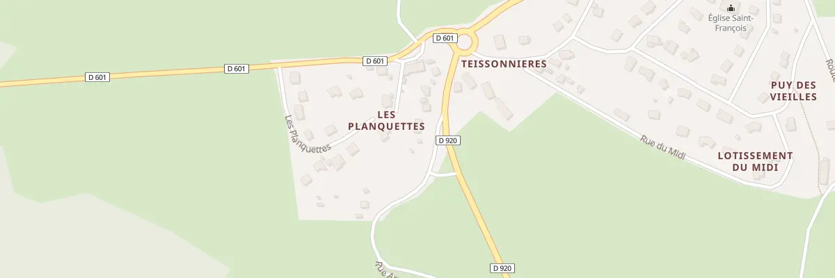 Plan du 28 Les Planquettes à Lafeuillade-en-Vézie