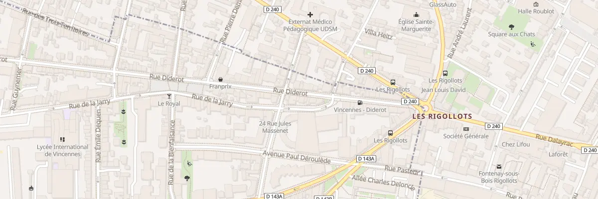 Plan du 196 Rue Diderot à Vincennes