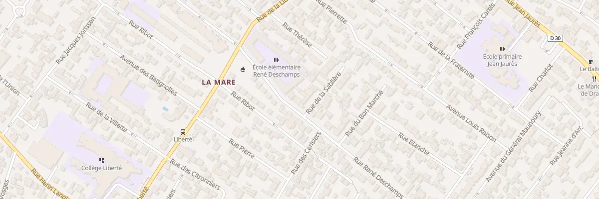Plan du 3 Rue Rene Deschamps à Drancy