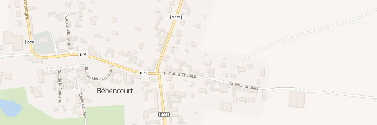 Plan du 3 Rue de la Chapelle à Béhencourt