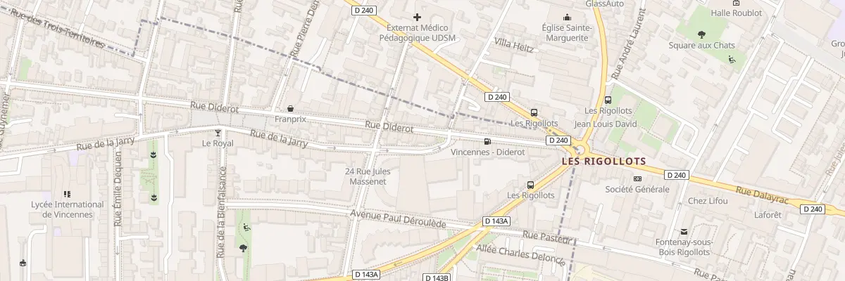 Plan du 204 Rue Diderot à Vincennes