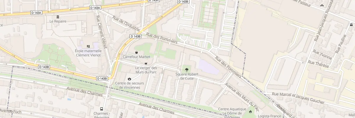 Plan du 8 Rue des Pommiers à Vincennes