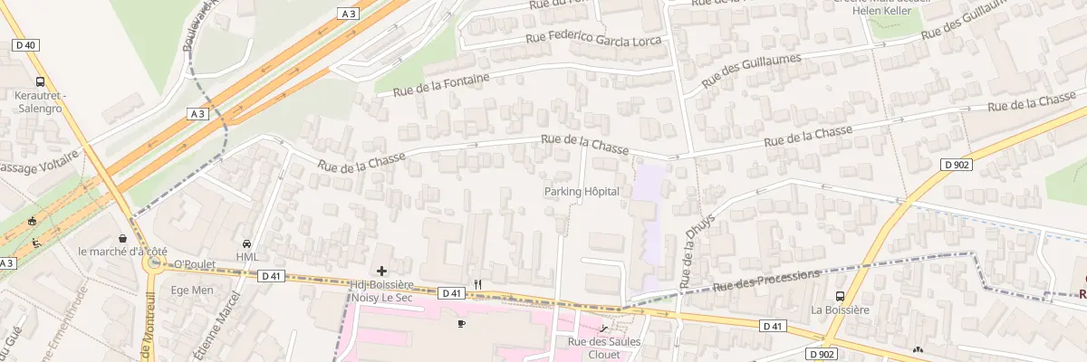 Plan du 60 Rue de la Chasse à Noisy-le-Sec
