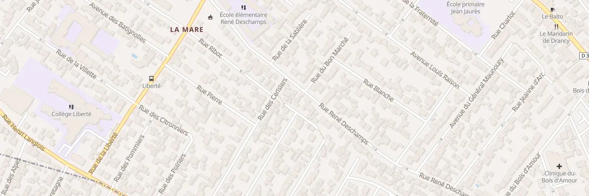 Plan du 22 Rue Rene Deschamps à Drancy