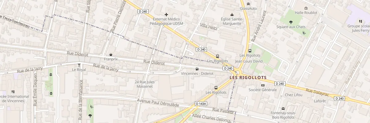 Plan du 257 Rue Diderot à Vincennes