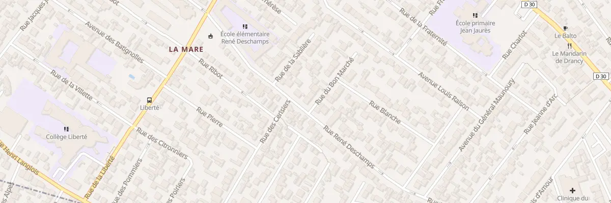 Plan du 15 Rue Rene Deschamps à Drancy