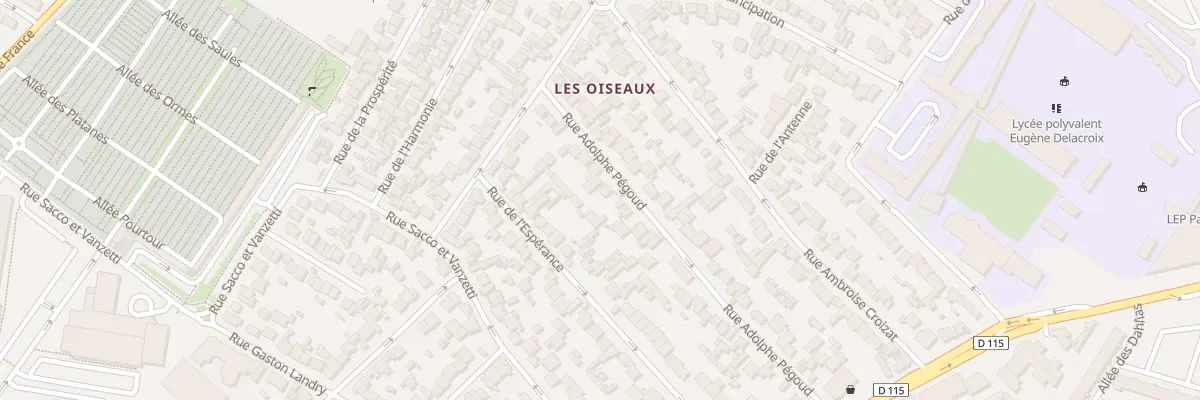 Plan du 20 Rue Pegoud à Drancy