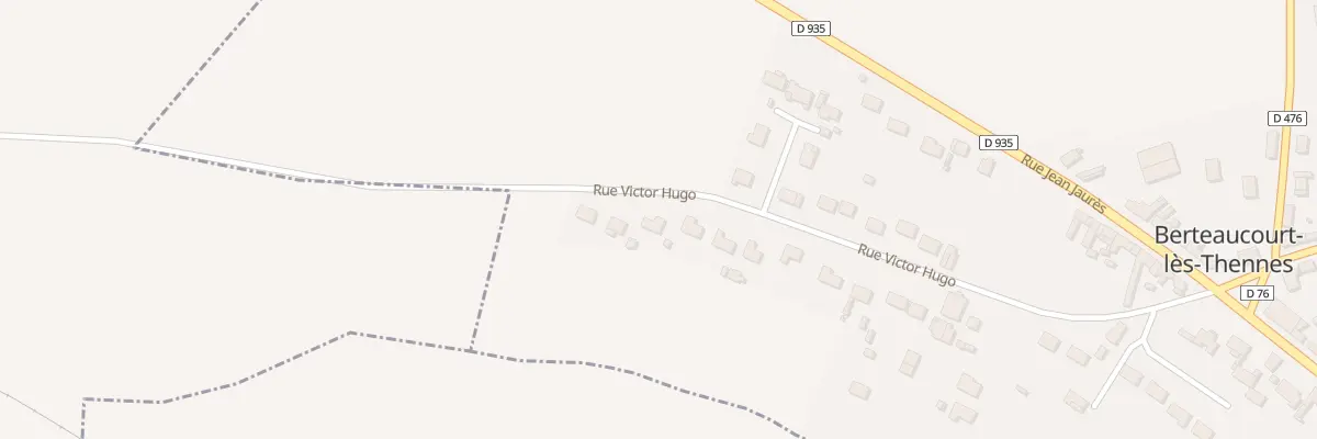 Plan du 29 Rue Victor Hugo à Berteaucourt-lès-Thennes