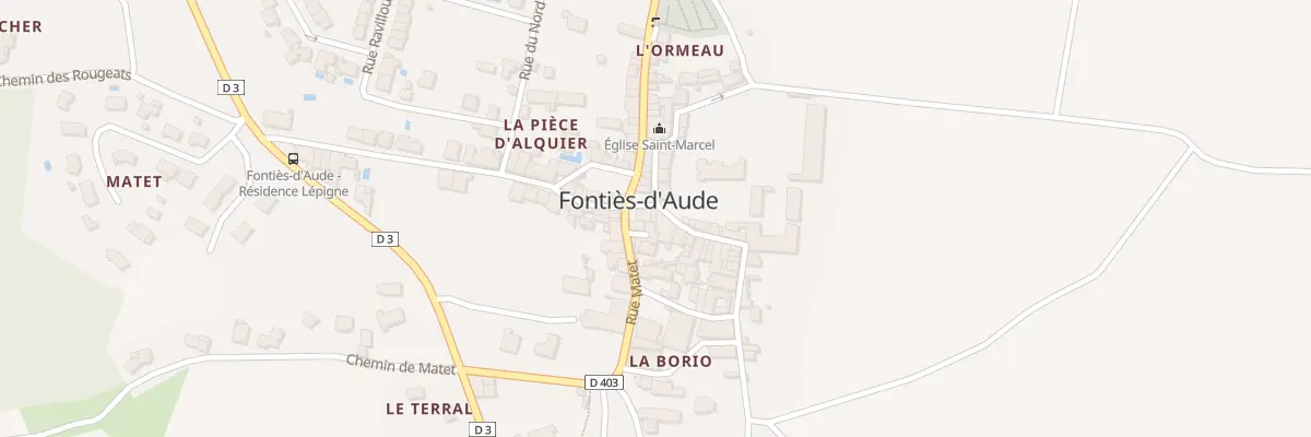Plan du 2 Rue du Château à Fontiès-d’Aude