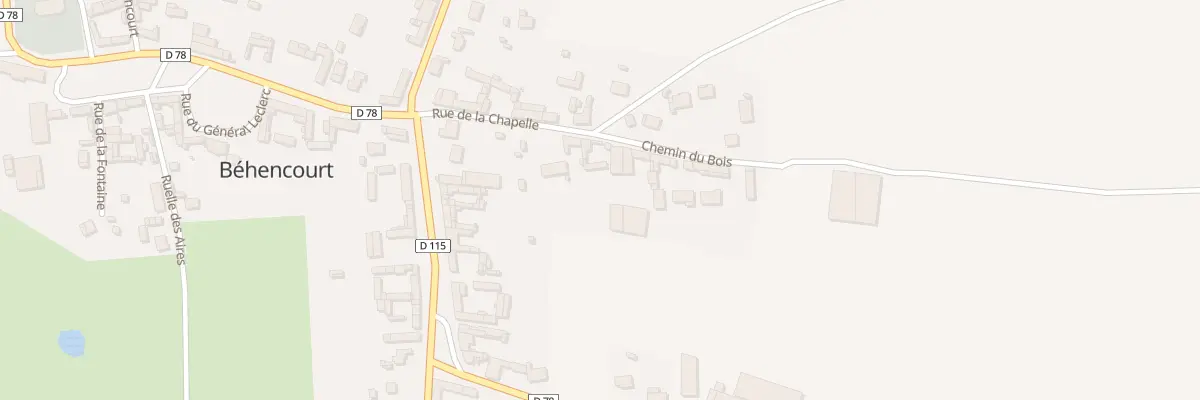 Plan du 12 Rue de la Chapelle à Béhencourt