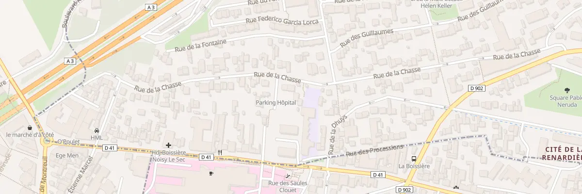 Plan du 74 Rue de la Chasse à Noisy-le-Sec
