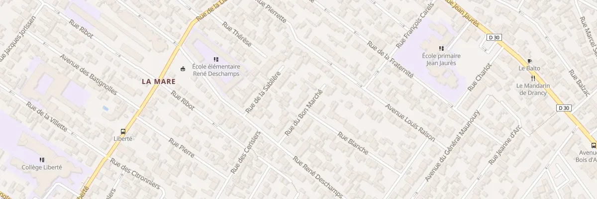 Plan du 8 Rue Du Bon Marche à Drancy