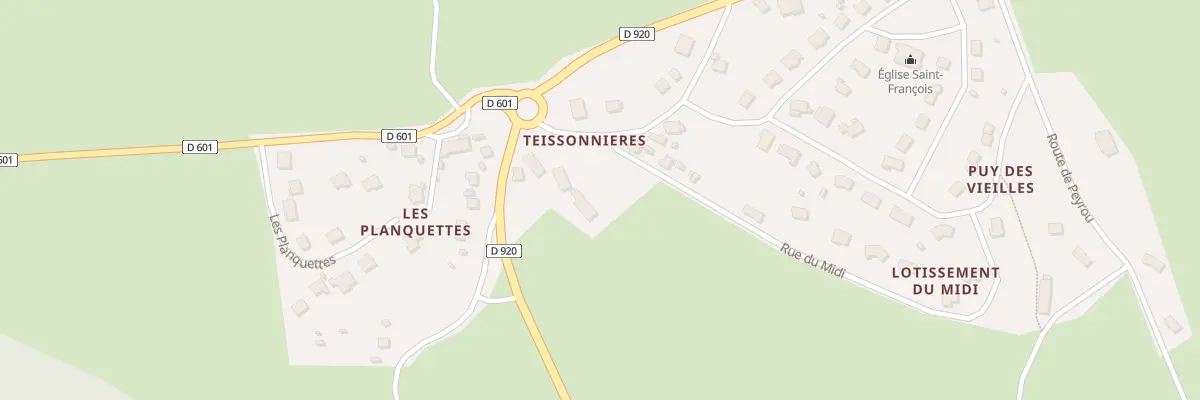 Plan du 9 Teissonnieres à Lafeuillade-en-Vézie