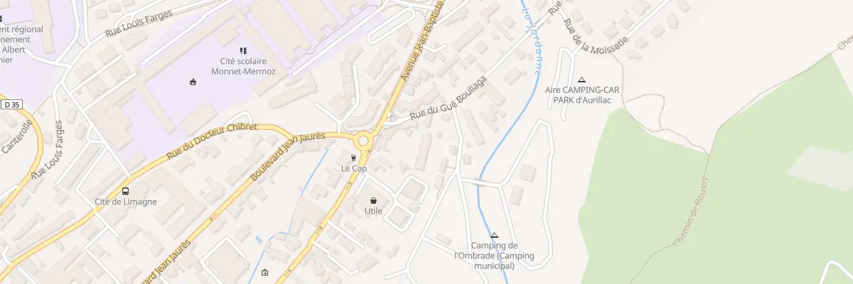 Plan du 10 Rue du Gue Bouliaga à Aurillac