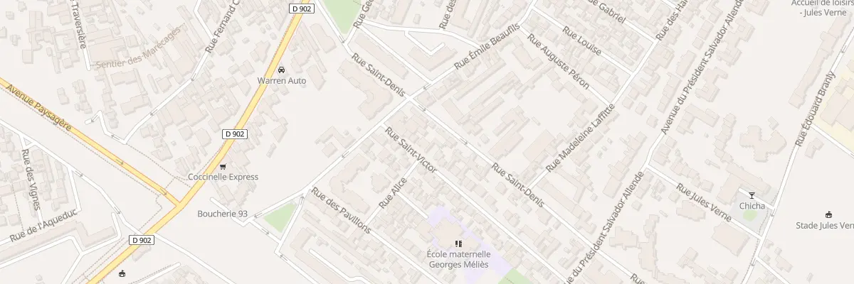 Plan du 7 Rue Saint-Victor à Montreuil