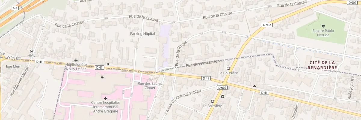 Plan du 11 Rue des Processions à Noisy-le-Sec