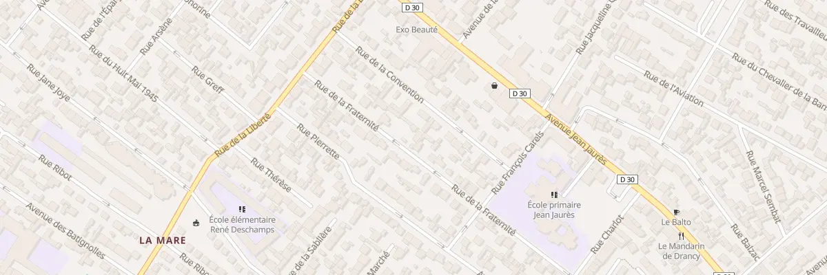 Plan du 23 Rue De La Fraternite à Drancy