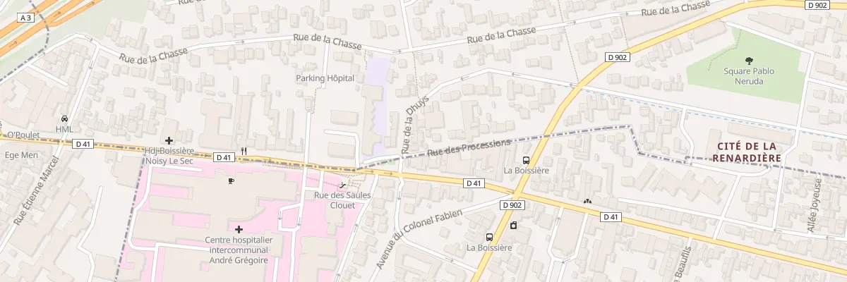 Plan du 13 Rue des Processions à Noisy-le-Sec