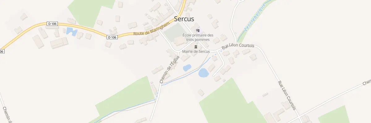 Plan du 78 Ctr de l’Eglise à Sercus