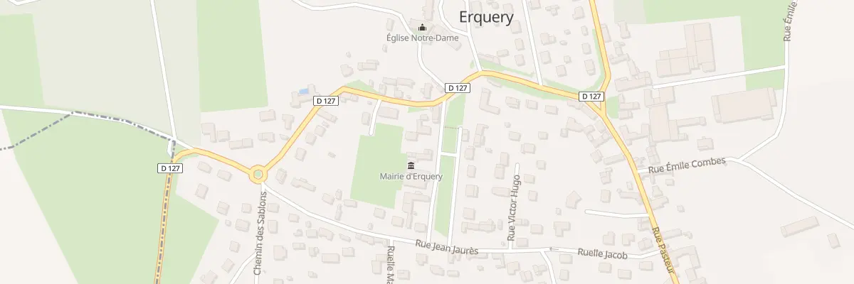 Plan du 1 Pl Aristide Briand à Erquery