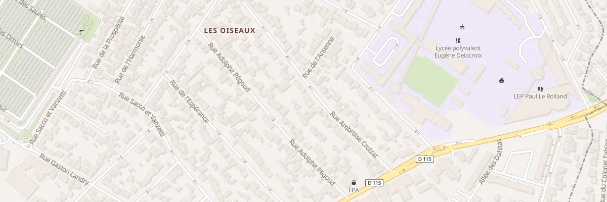 Plan du 100 Rue Ambroise Croizat à Drancy