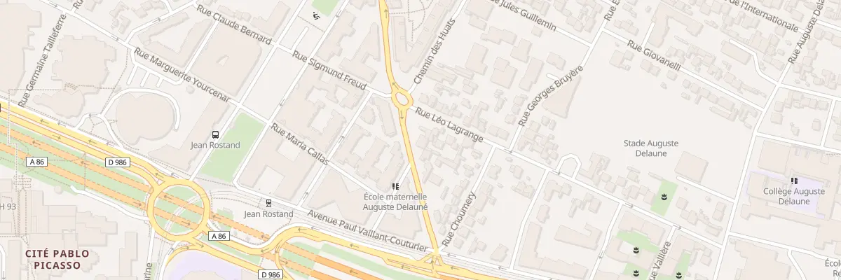 Plan du 34 Rue Honore d’Estienne d’Orves à Bobigny