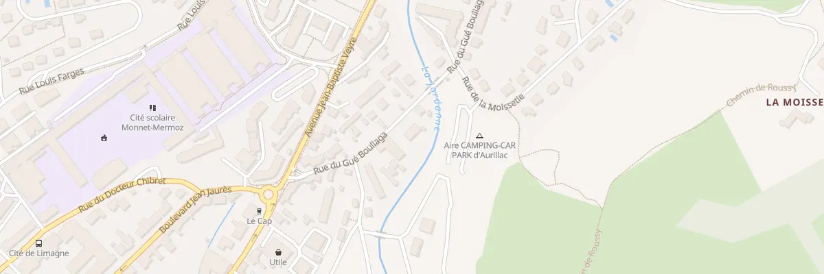 Plan du 22 Rue du Gue Bouliaga à Aurillac