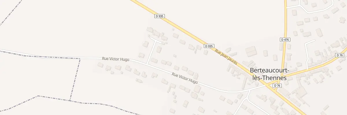 Plan du 20 Rue Victor Hugo à Berteaucourt-lès-Thennes