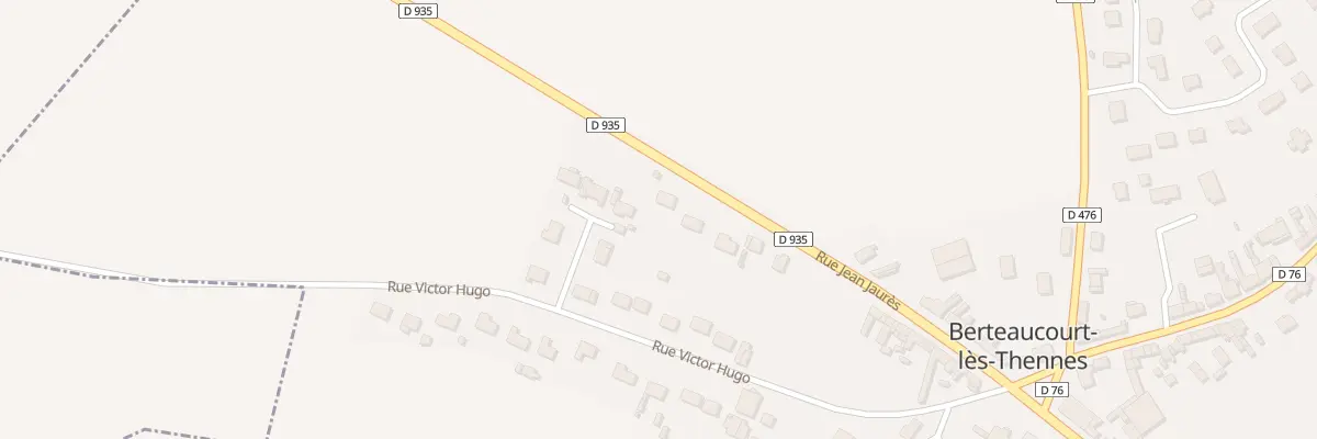 Plan du 5124 Rue Jean Jaurès à Berteaucourt-lès-Thennes