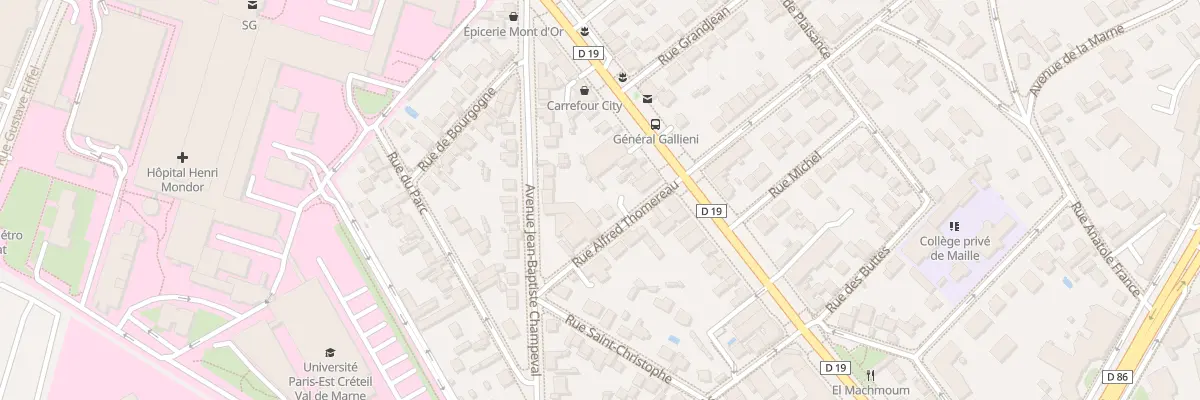 Plan du 6 Rue Alfred Thomereau à Créteil