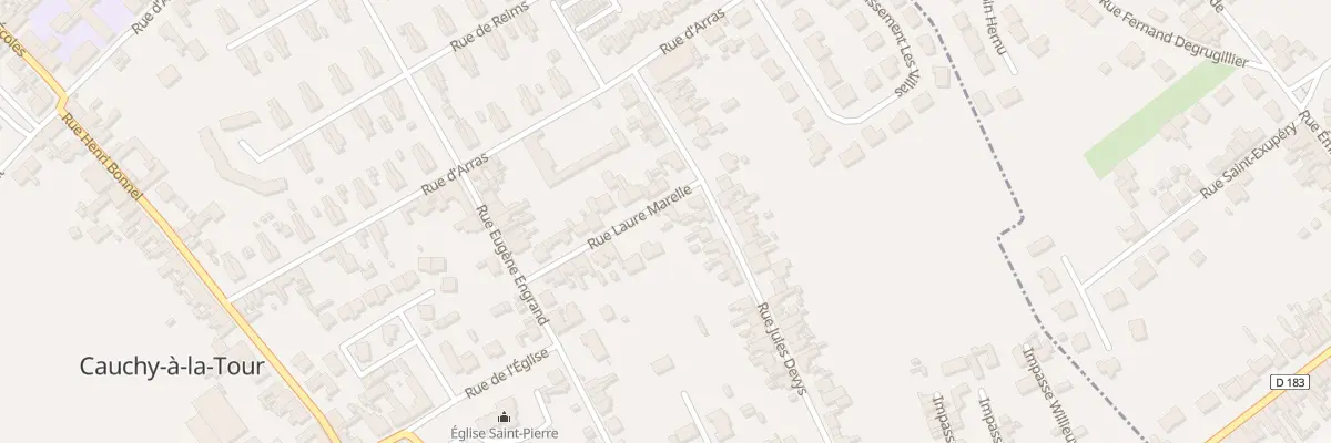 Plan du 16 Rue Laure Marelle à Cauchy-à-la-Tour