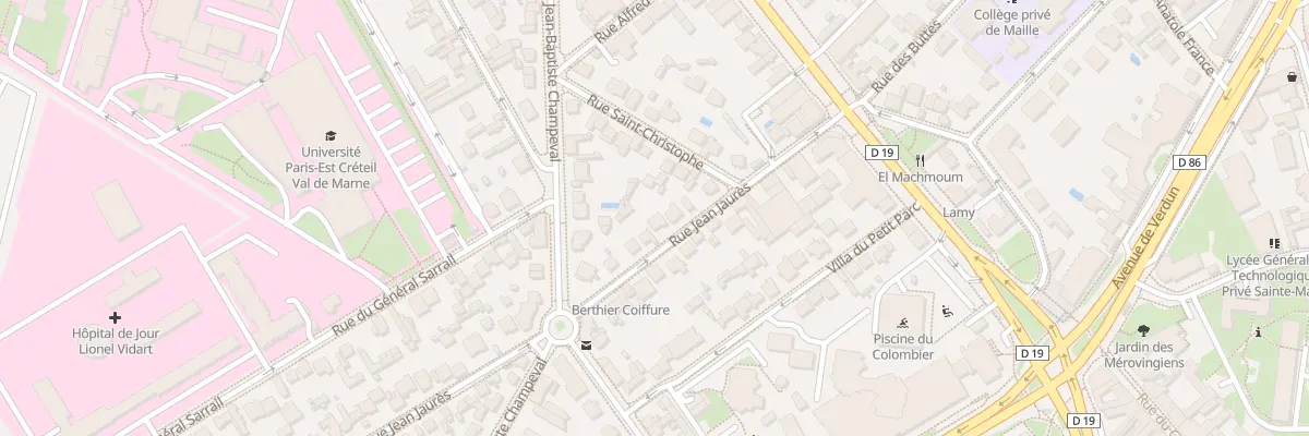 Plan du 20 Rue Jean Jaurès à Créteil