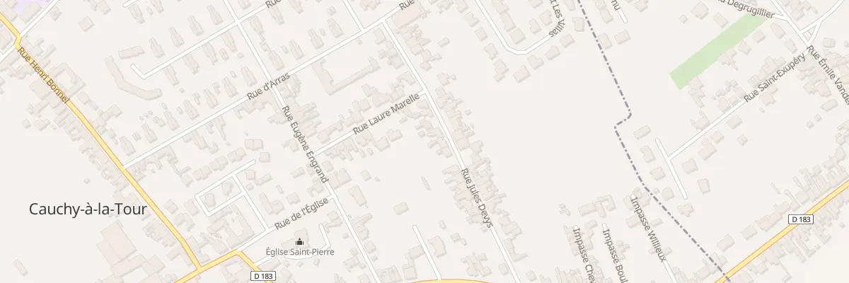 Plan du 12 Rue Jules Devys à Cauchy-à-la-Tour