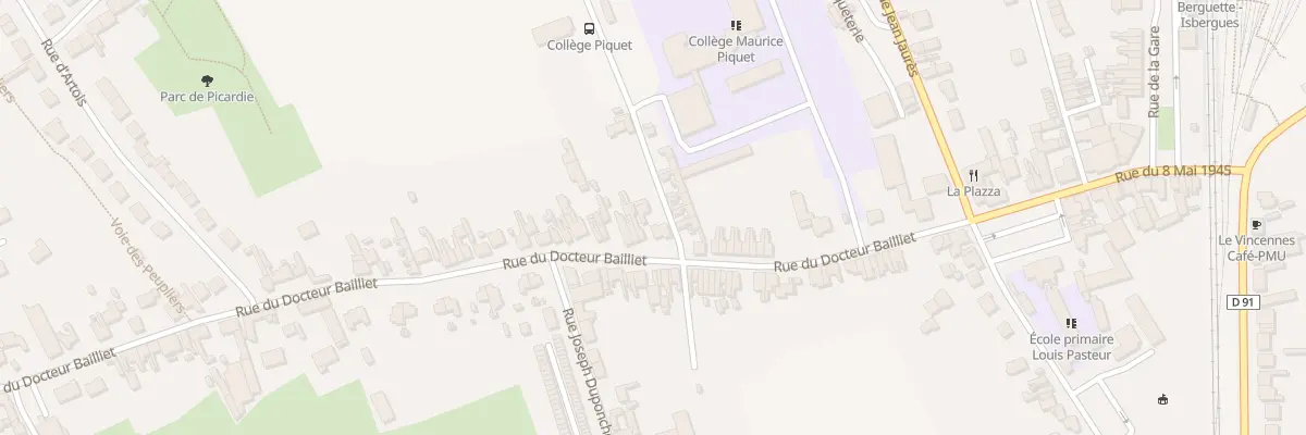 Plan du 211 Rue du Docteur Bailliet à Isbergues