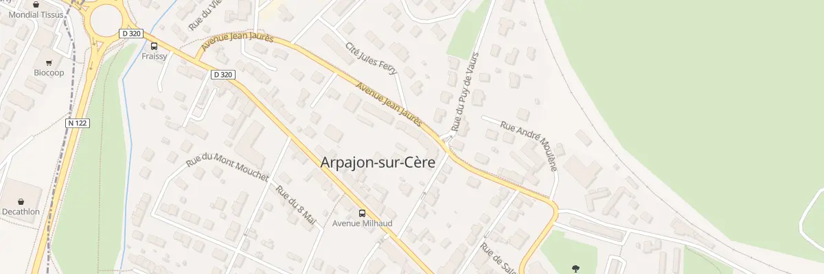 Plan du 17 Av Jean Jaurès à Arpajon-sur-Cère