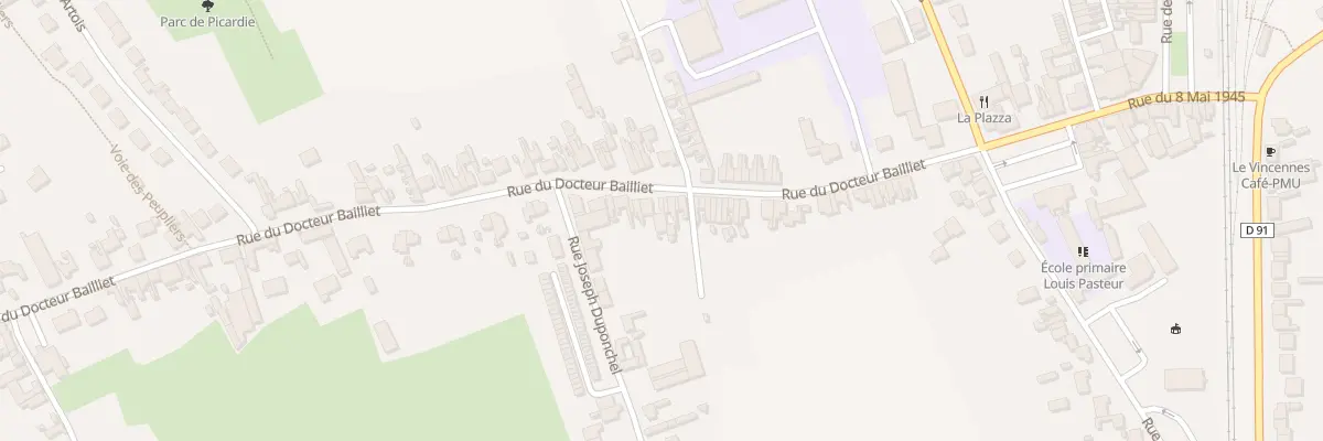 Plan du 220 Rue du Docteur Bailliet à Isbergues