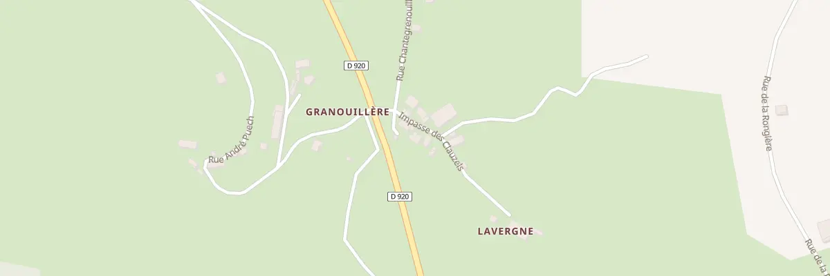 Plan du 5030 Granouillere à Lafeuillade-en-Vézie